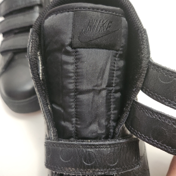 Mens Nike Blazer High 2010 Triple Black Leather Size 9 386162-006 SB - Picture 3 of 8